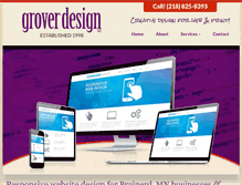 Tablet Screenshot of groverdesign.com